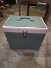 1960s Singer White Featherweight Sewing Machine 221k With Teal Color  Case Works