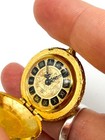 W s Gold Tone Engraved Hunter-style Pocket Watch Pendant Charm
