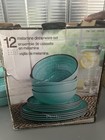 Lightweight 12 Piece Melamine Dinnerware Set Shatterproof Plates Bowls Dishes Us