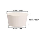 Uxcell White Tapered Shaped Solid Rubber Stopper For Lab Tube 60x73x40mm 