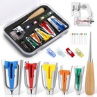 5 Sizes Bias Tape Makers Kit  Binding Foot awl clips  Bead Needles- For