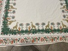 Pierre Frey Paris Tablecloth Table Throw 64  Square Giraffe Ismailia Cotton Guc