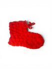 Vintage Handmade Red Crocheted Booties