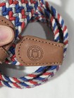 Ghost Golf Braided Belt Mens Os Red White Blue Excellent Woven Elastic Stretch