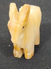 Vintage Hand Carved Onyx Stone Art Donkey Figurine
