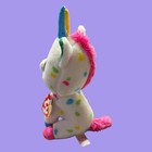 Ty Harmonie Beanie Babies 2 0 White Unicorn Rainbow Spots Glitter Eyes Plush