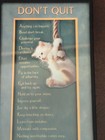 2000s Motivational Cat Don t Quit Frame Art Vintage Funny Teacher Desk Sign
