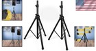 Lightweight Heavy-duty Speaker Stands - Secure 4-6ft Adjustable Tripod Design