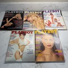 Vtg 1983 Playboy Magazine Lot Of 10 With Centerfolds   Hard Case