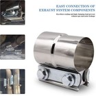 4pcs 3 Inch Stainless Steel Lap Joint Band Exhaust Clamp Sleeve Coupler T-304