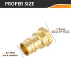 Efield 5 To100 Pack Pex A 3 4  X 1 2  Female Npt Adapter Expansion Brass Fitting