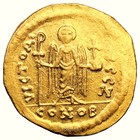 Coin Byzantine - Maurice Tiberius - Gold Solidus- Constantinople -7th Officina