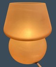Frosted Glass Mushroom Vintage Retro Table Lamp Pink Double-tiered Design Read