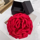 Dainty Silk Satin Rose Flower Extra Large Big Brooches Lapel Pins Fabric Flow   