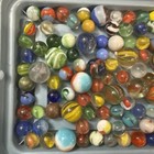 Antique Vintage Marbles Huge Lot 150  Glass Clay Stone Marble Swirl Speckle Etc 