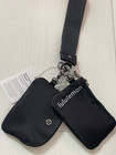 Nwt Lululemon Black On Black Dual Wristlet