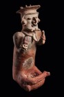Rare  Ecuadorian Very Large Seated Figure Pre-columbian Art Ca  500 - 1000 A d 