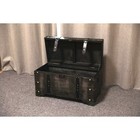 Distressed Black Medium Wooden Storage Trunk - Ash Ash