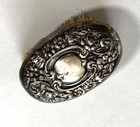 Antique Vintage Sterling Silver Repouss   Baby Brush