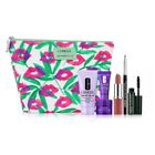 Clinique 7-pc Gift Set Eye Cream  Serum  Mascara  Lip  Bag - Makeup Skincare Nip