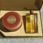 Rare Vtg Antique L aimant Coty Perfume 1 60oz Powder Puff Orig Lalique Design