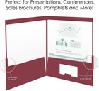 25 Count  Burgundy  Two Pocket Presentation Folders  Perfect For Sales Material 