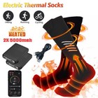 Electric Heated Socks Rechargeable 5000mah Battery Men Women Winter Foot Warmer
