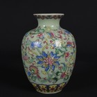 Chinese 4 5  Antique Mei Ziqing Enamel Colored Small Vase
