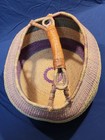 Handmade African Bolga Ghana Market Basket 15  Brown Leather Handle  