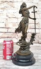 Solid Bronze Sculpture Original Justice Lady Woman Female Statues Figurine Sale