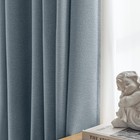 Blackout Faux Linen Curtains Living Room 2 Panels Thermal Grommet 84  L 90  L