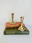 Vintage Brass Candlestick Holders Set Of Two