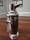 Stainless Steel Penguin Cocktail Shaker Mcm Barware Mixologist Vintage Retro Euc
