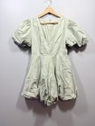 Vintage Shop Puff Sleeve V-neck Lined Mini Dress Women   s M