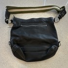 Vtg Bally Black Lychee Pattern Leather Shoulder Backpack 