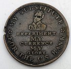 1834 Hard Times Token Running Boar Ht-9 Andrew Jackson Counterstruck  hog  Boar