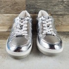 Circus By Sam Edelman Vance Womens Shoes Sz 11 Silver Round Toe Lace Up Sneakers