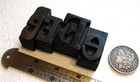 4 Vintage Mixed Font Letterpress Wood Type E s  Beautiful Patina 