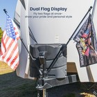 Safoner Rv Dual Flag Pole Mount For Trailer Fits 2    2    Jack Tube  Black 