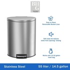 Better Homes   Gardens Kitchen Trash Can  14 5 Gallon  Stainless Steel silve