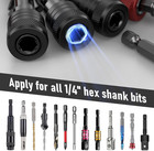 Non-slip Bit Holder 6pc  1 4  Drill Bit Holder Key Chain With Carabiner