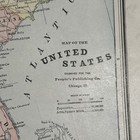 Large Antique 1888 Map Of The United States 22    X 13 5   