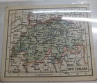 Van Houten Cocoa Trade Card     Switzerland Map   Stats     Vintage C 1900