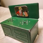 Vintage 1930 s Little Orphan Annie Green Metal Child s Toy Stove Collectible
