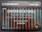 2017 Topps The Walking Dead Evolution Ross Marquand As Aaron Autograph Brown 99