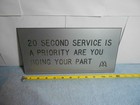 Vintage Rare 20 Second Service Mcdonald s In Store Advertising Sign 12x6 In -s15