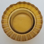 Vintage Mcm Glass Ashtray 4  Round  Ash Tray Amber Mid Century Modern Chipped