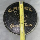 Camel Cigarette Genuine Taste Round Tin Black And Gold  94 Vtg