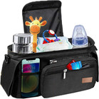 Universal Stroller Organizer With Insulated Cup Holder phone Bag   Shoulder Stra