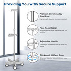 Iv Pole With Wheels Medical Portable Iv Stand Pole  Iv Bag Stand With Removable 
